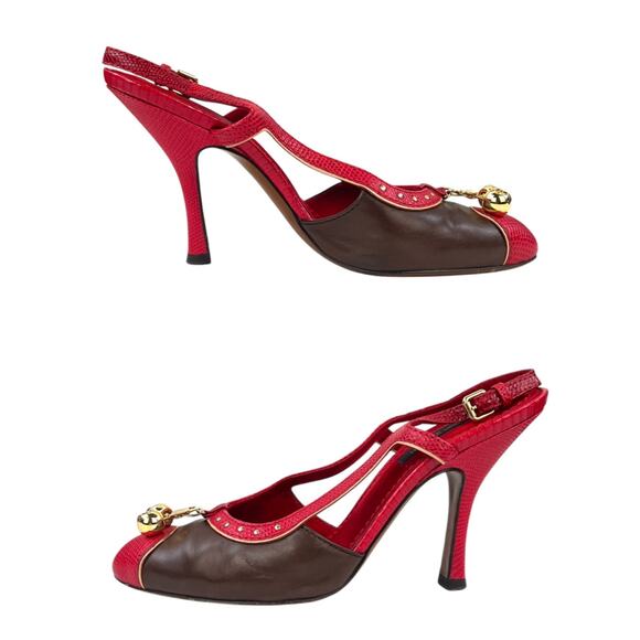 Louis Vuitton Cherry Leather Heels - Picture 4 of 9
